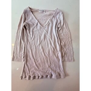 Michael Stars the original tee V-neck‎ one size quarter sleeve top mauve